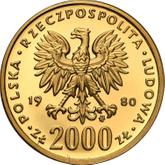 Obverse 2000 Zlotych 1980 MW Casimir I the Restorer