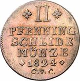 Reverse 2 Pfennig 1824 CvC