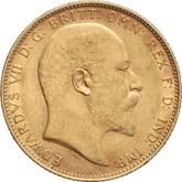 Obverse Sovereign 1909 M