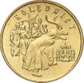 Reverse 2 Zlote 2001 MW RK Christmas Caroling