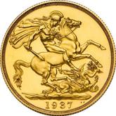 Reverse Two pounds 1937 HP Pattern