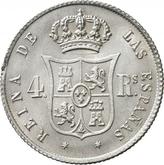 Reverse 4 Reales 1852