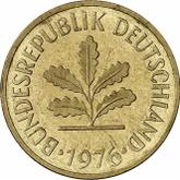 Reverse 5 Pfennig 1976 J