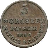 Reverse 3 Grosze 1827 IB Z MIEDZI KRAIOWEY