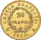 Reverse 20 Francs 1809 A
