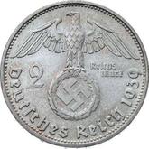Reverse 2 Reichsmark 1939 D