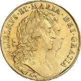 Obverse Five guineas 1691