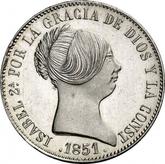 Obverse 10 Reales 1851