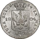 Reverse 4 Groschen 1804 B Silesia