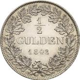 Reverse 1/2 Gulden 1842