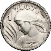 Reverse 1 Zloty 1924 Pattern A woman with ears of corn