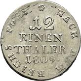 Reverse 1/12 Thaler 1809 C