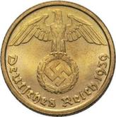 Reverse 10 Reichspfennig 1939 D