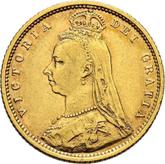 Obverse Half Sovereign 1891 S JEB Jubilee portrait