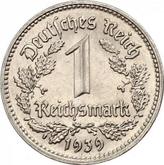 Obverse 1 Reichsmark 1939 G