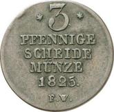 Reverse 3 Pfennig 1825 F.W.