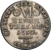 Reverse 1/6 Thaler 1810 F