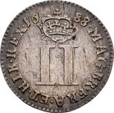 Reverse Twopence 1688