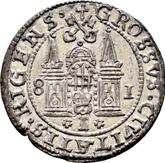 Reverse 1 Grosz 1581 Riga