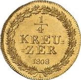 Reverse 1/4 Kreuzer 1808 L