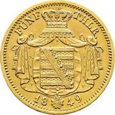 Reverse 5 Thaler 1849 F