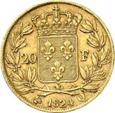 Reverse 20 Francs 1824 Q
