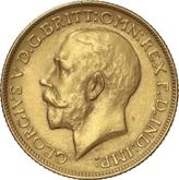 Obverse Sovereign 1925 SA