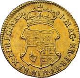 Reverse Half Guinea 1691 Second busts