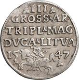 Reverse 3 Groszy (Trojak) 1547 Lithuania