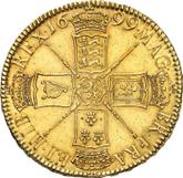 Reverse Five guineas 1699 First laureated bust