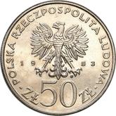 Obverse 50 Zlotych 1983 MW SW Pattern John III Sobieski