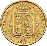 Reverse Half Sovereign 1891 S JEB Jubilee portrait
