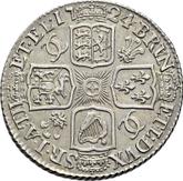 Reverse Shilling 1724 WCC Second draped bust