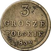 Reverse 3 Grosze 1832 FH