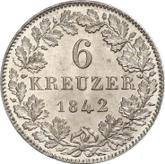 Reverse 6 Kreuzer 1842
