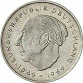 Obverse 2 Mark 1974 J Theodor Heuss
