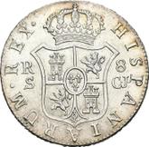 Reverse 8 Reales 1818 S CJ
