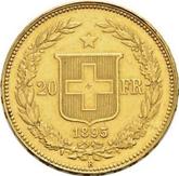 Reverse 20 Francs 1895 B