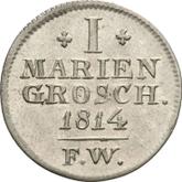 Reverse Mariengroschen 1814 F.W.