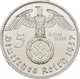 Reverse 5 Reichsmark 1937 D