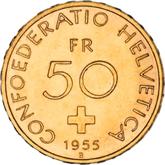 Reverse 50 Francs 1955 B