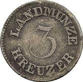 Reverse 3 Kreuzer 1828