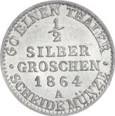 Reverse 1/2 Silber Groschen 1864 A