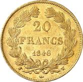 Reverse 20 Francs 1846 W
