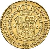 Reverse 2 Escudos 1787 S CM