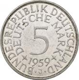Obverse 5 Mark 1959 J