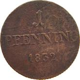 Reverse 1 Pfennig 1832