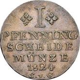Reverse 1 Pfennig 1824 CvC