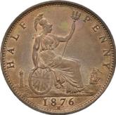 Reverse Halfpenny 1876 H