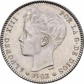 Obverse 1 Peseta 1902 SMV